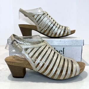 Josef Seibel NEW Strappy Leather Comfort Sandals Ruth Metallic Gold Sz EU 42 11